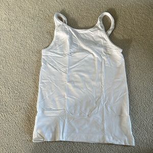 White lululemon ebb to street high neck tank top - size 8